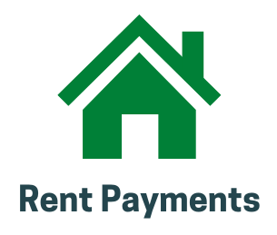 A house icon with the words Rent Payments